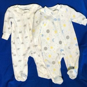 0-3 Month Old Boy Bundle 2 piece - sleepers